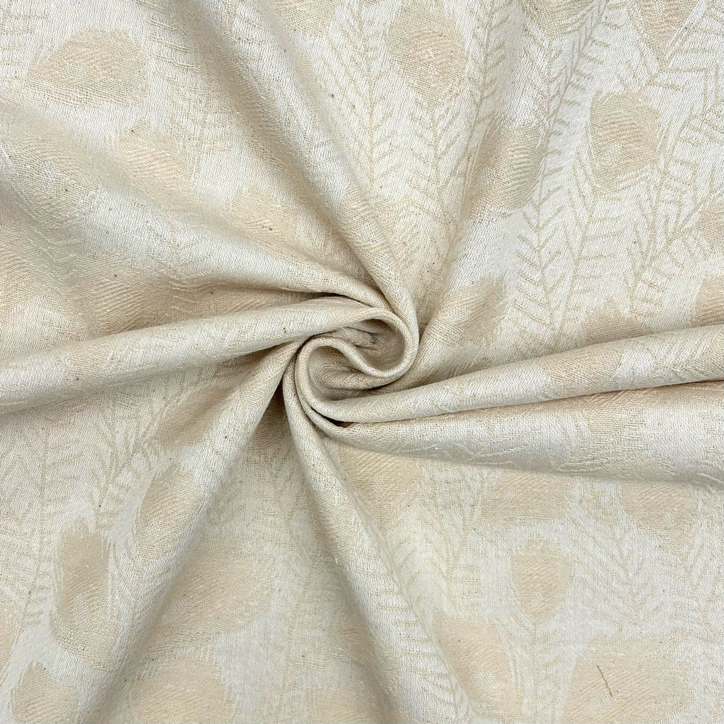 Feather Leaves Linen Viscose Fabric
