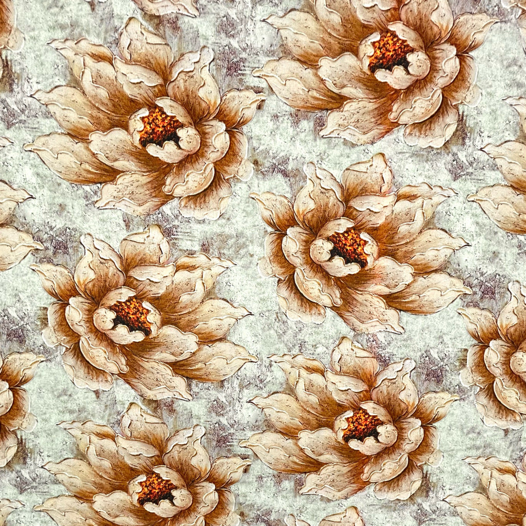Faded Garden Viscose Fabric