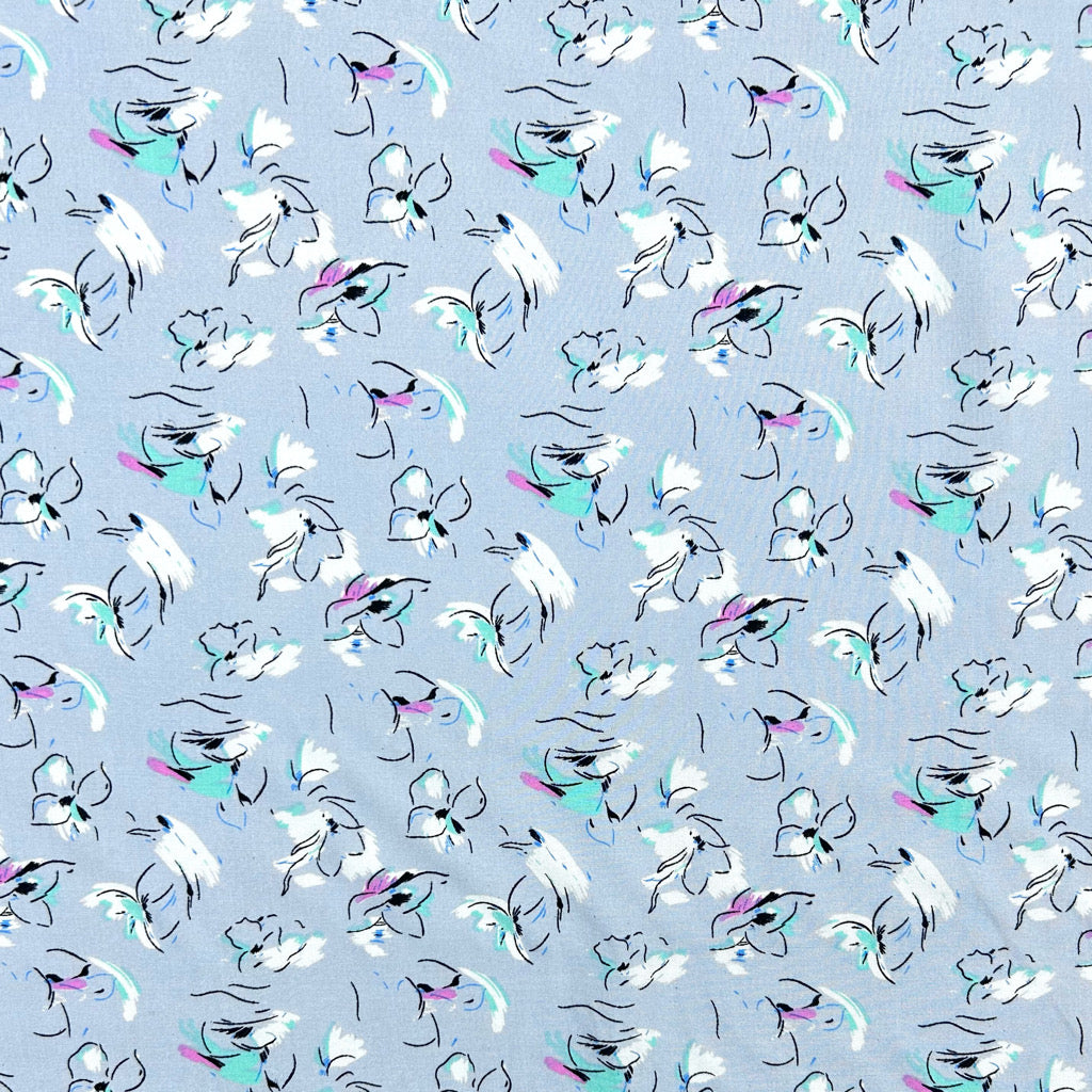 Artistic Floral Viscose Fabric