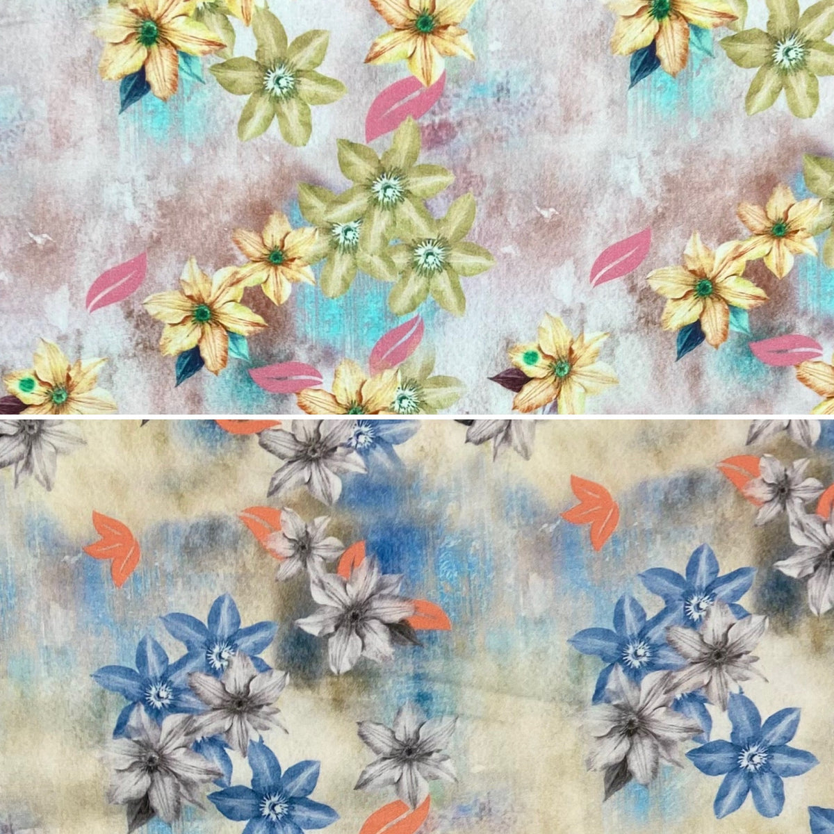 Soft Garden Cotton Satin Fabric