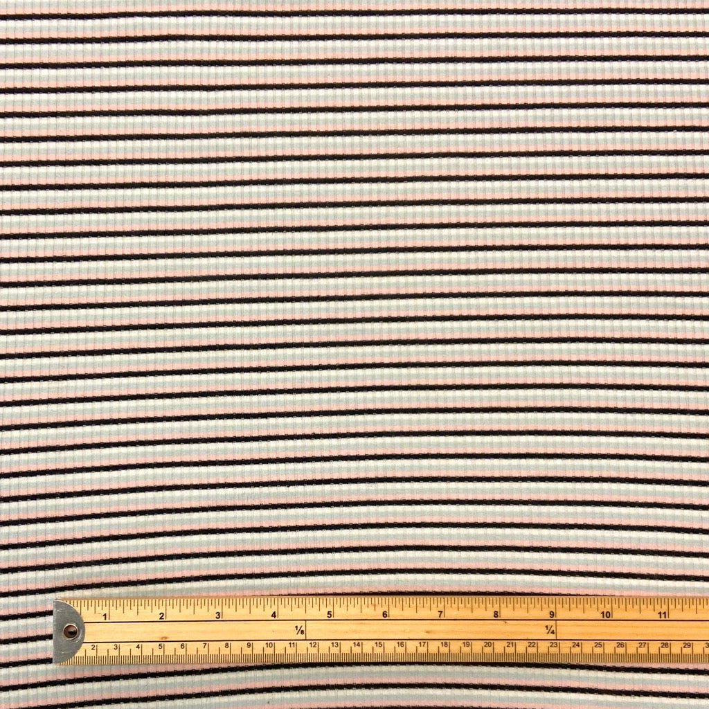 Striped Ribbed Jersey Fabric