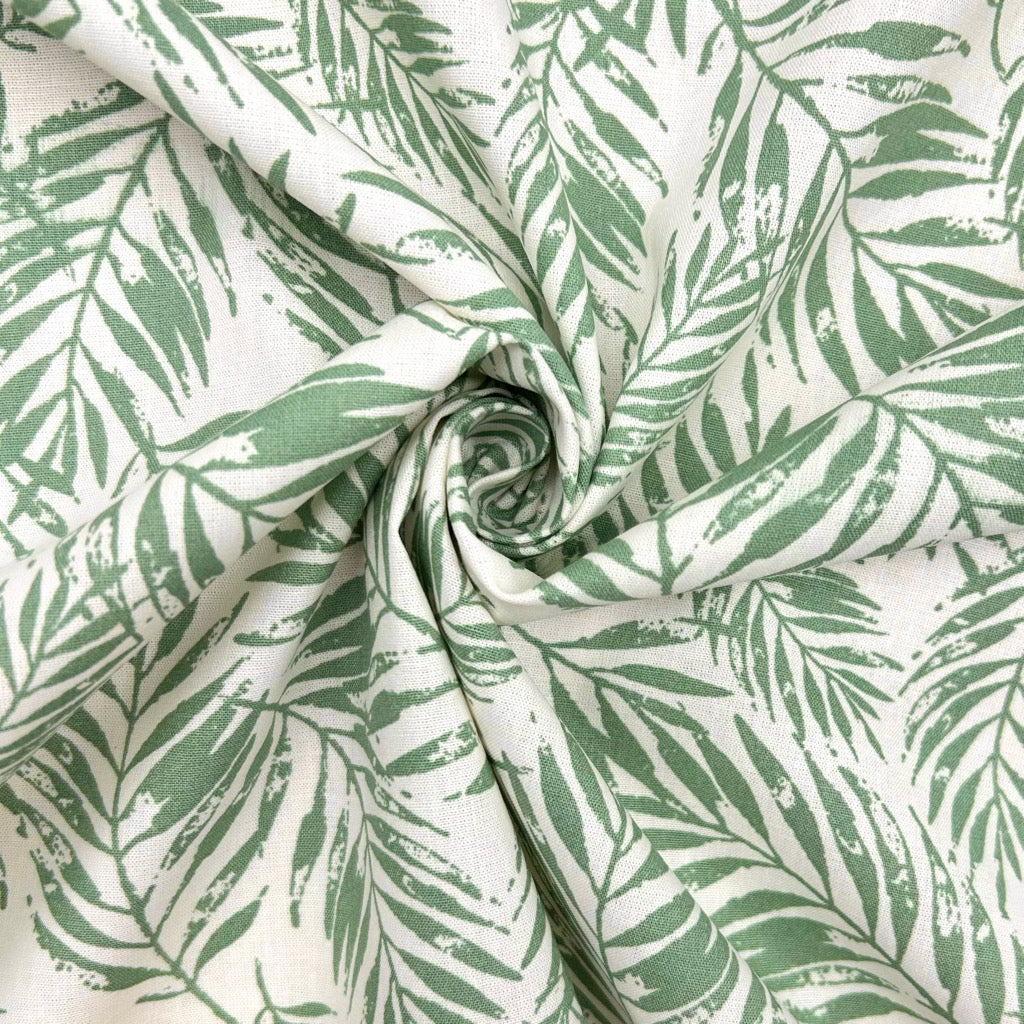 Leaf Lace Cotton Poplin Fabric