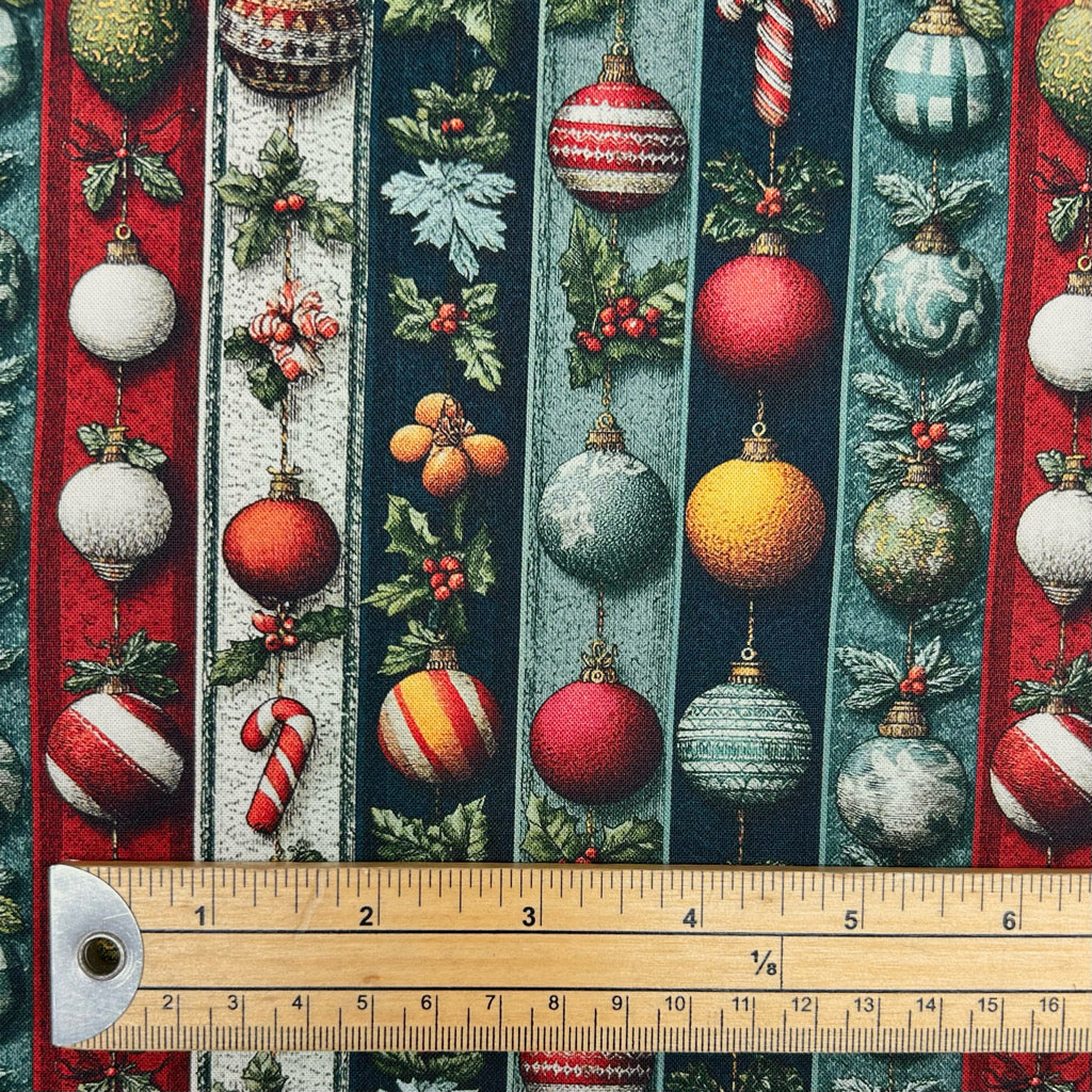 Festive Garland Christmas Cotton Fabric