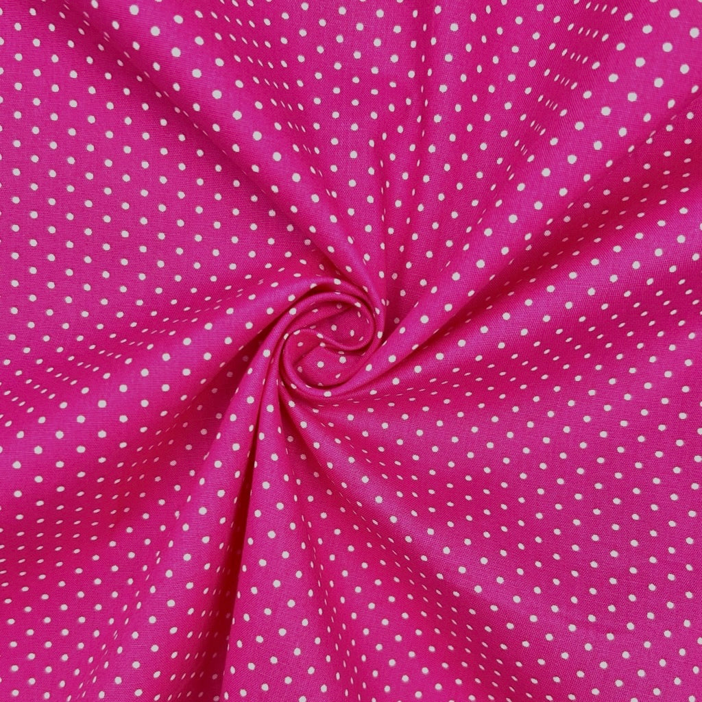Dotted Grid Cotton Poplin Fabric
