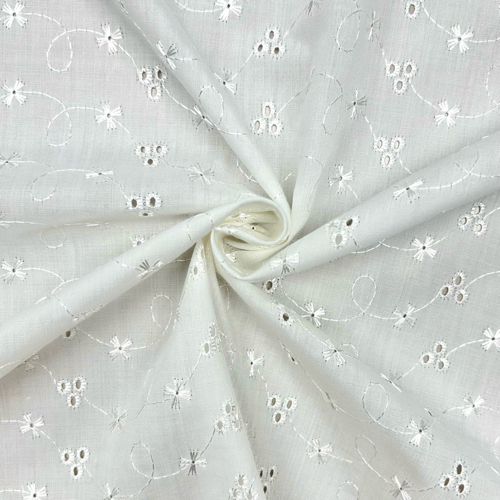 Special Offer Broderie Anglaise Polycotton Fabric