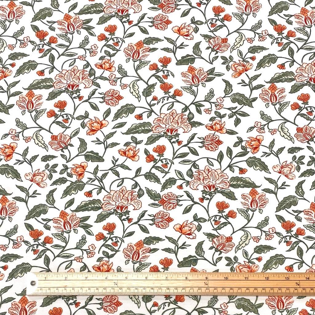 Floral Bamboo Cotton Jersey Fabric - Pound Fabrics