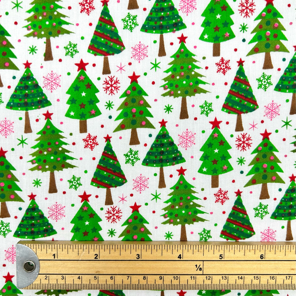 Festive Forest Polycotton Fabric