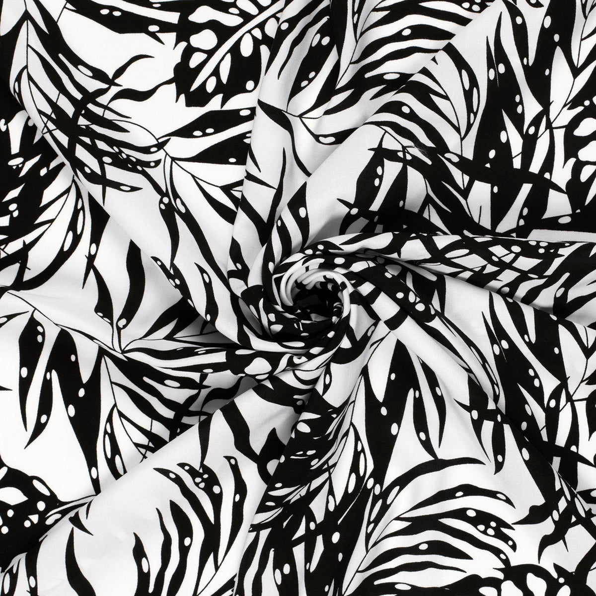 Leafy Escape Bamboo Poplin Fabric