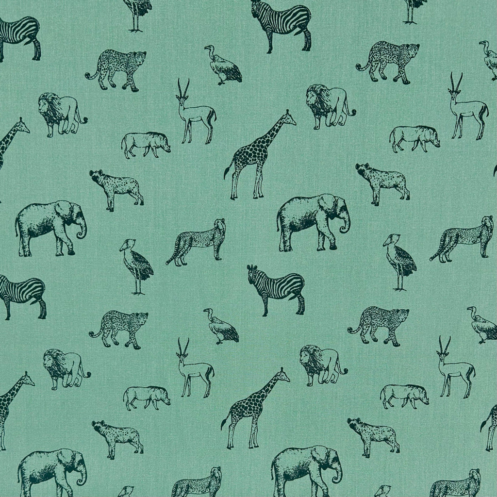Jungle Adventure Cotton Poplin Fabric
