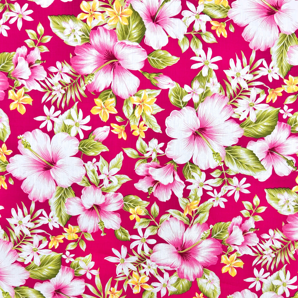 Old Rose Garden Rose &amp; Hubble Cotton Poplin Fabric