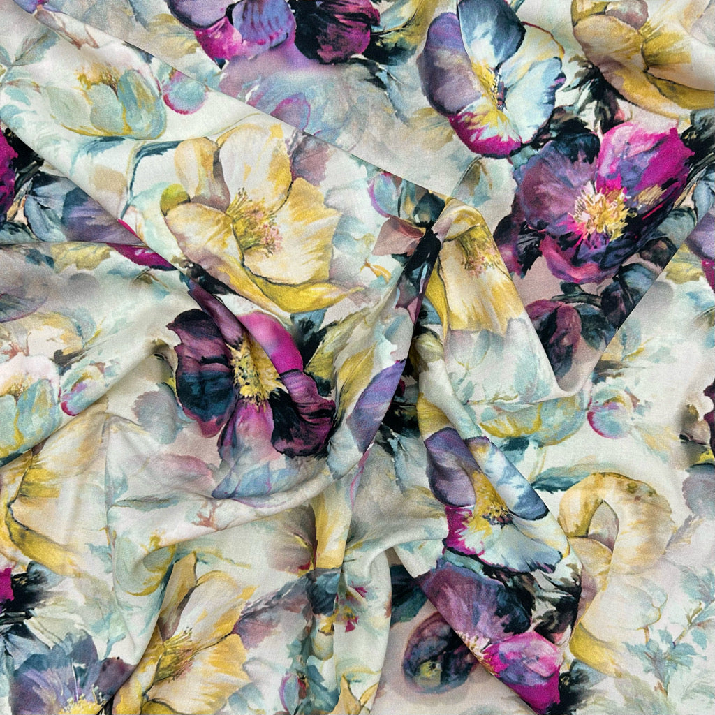 Whispering Petals Viscose Poplin Fabric