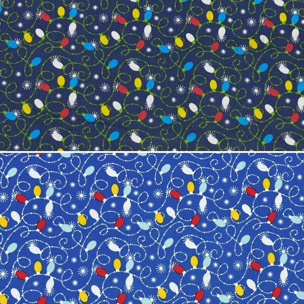 Christmas Lights Polycotton Fabric - Pound Fabrics