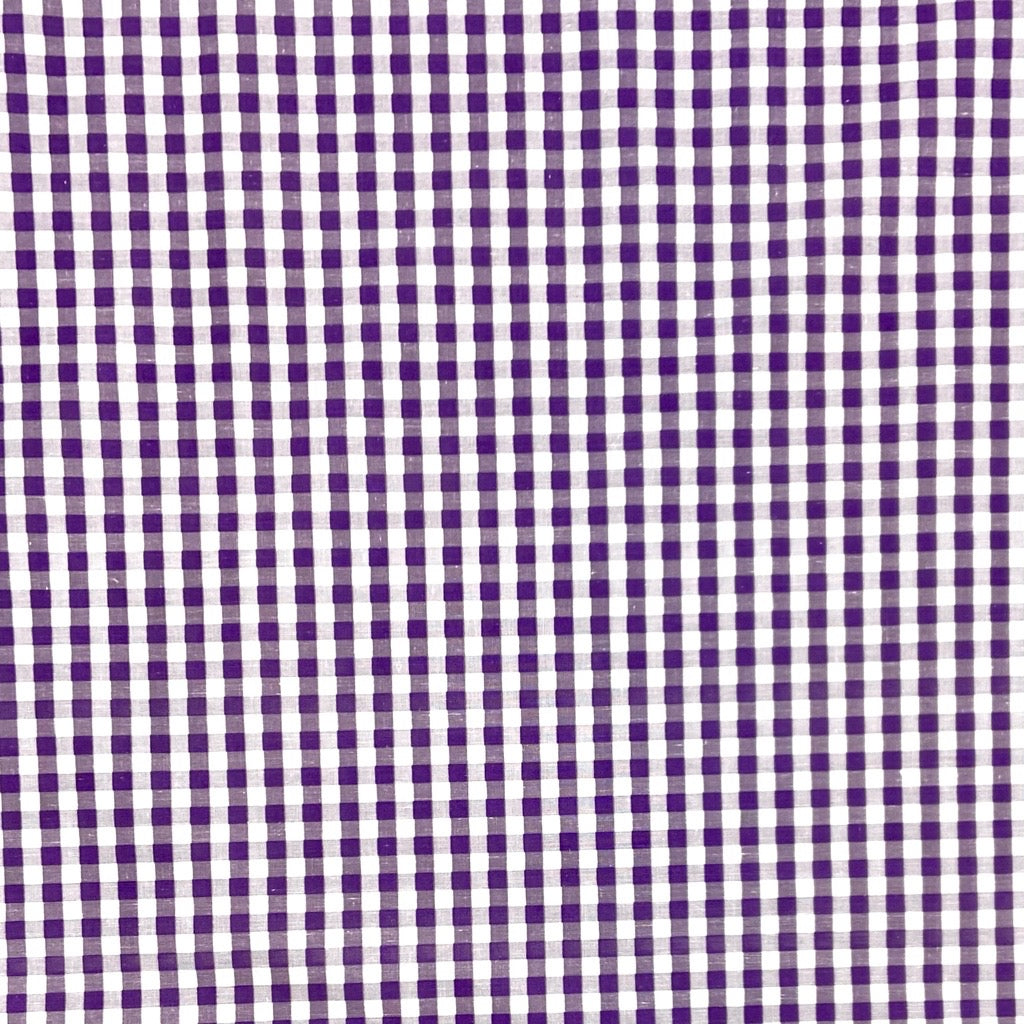 Gingham Print Polycotton Fabric