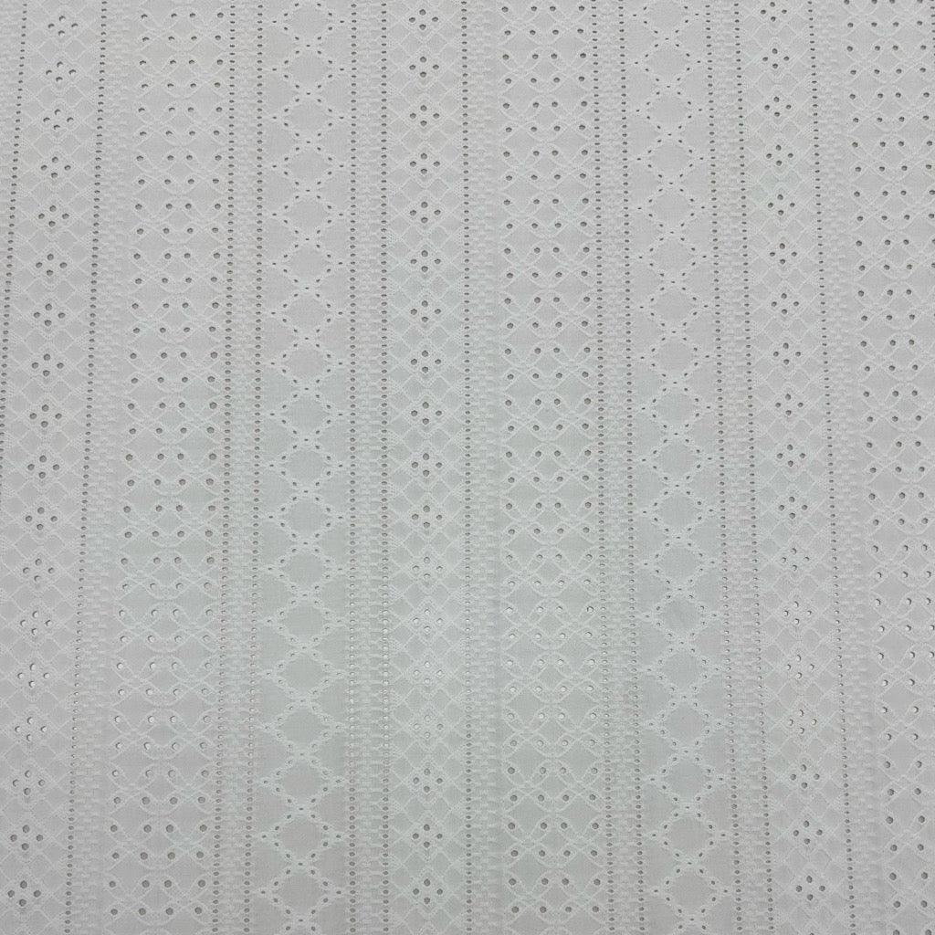 Ivory Lace Jersey Fabric - Pound Fabrics