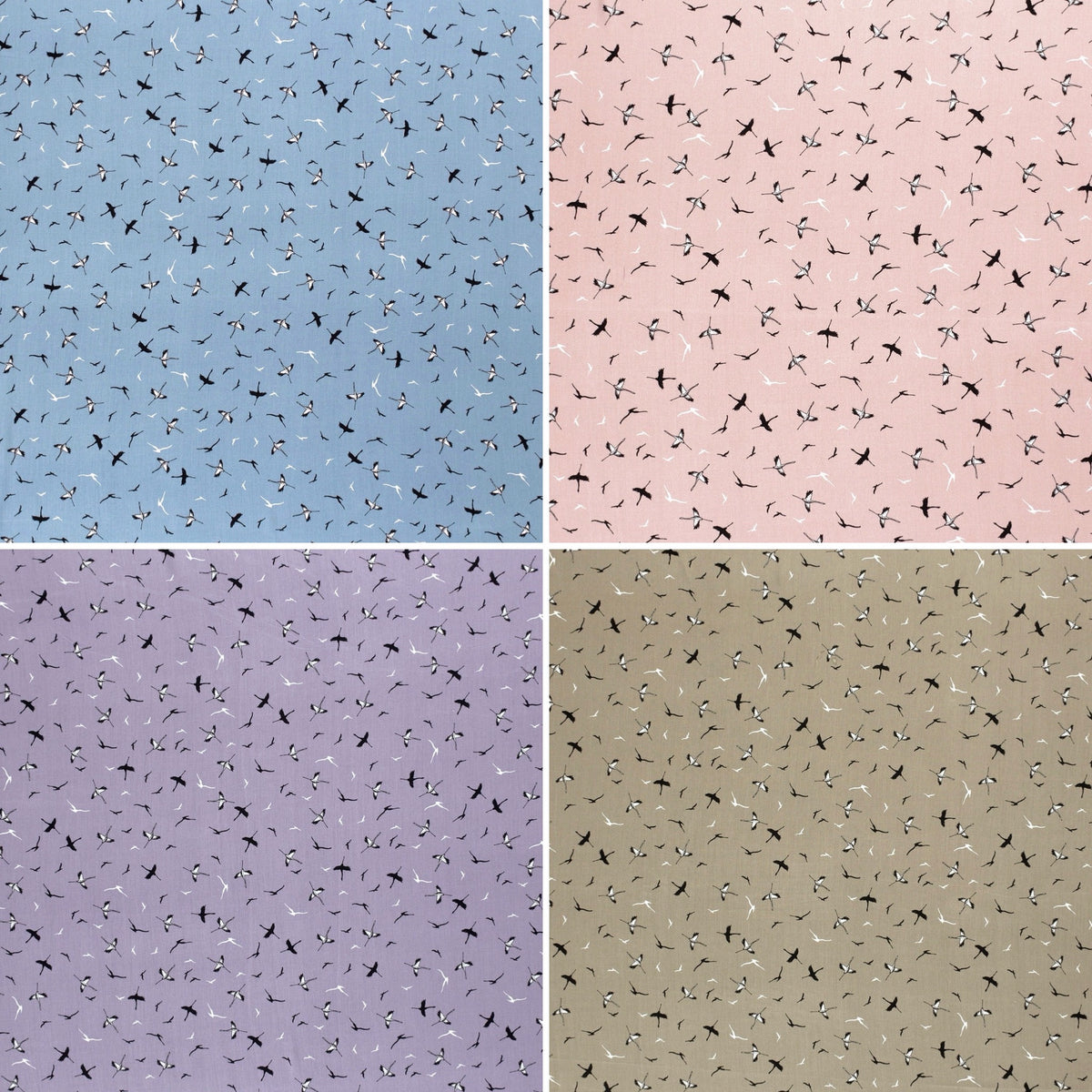 Birds Dreams Bamboo Poplin Fabric