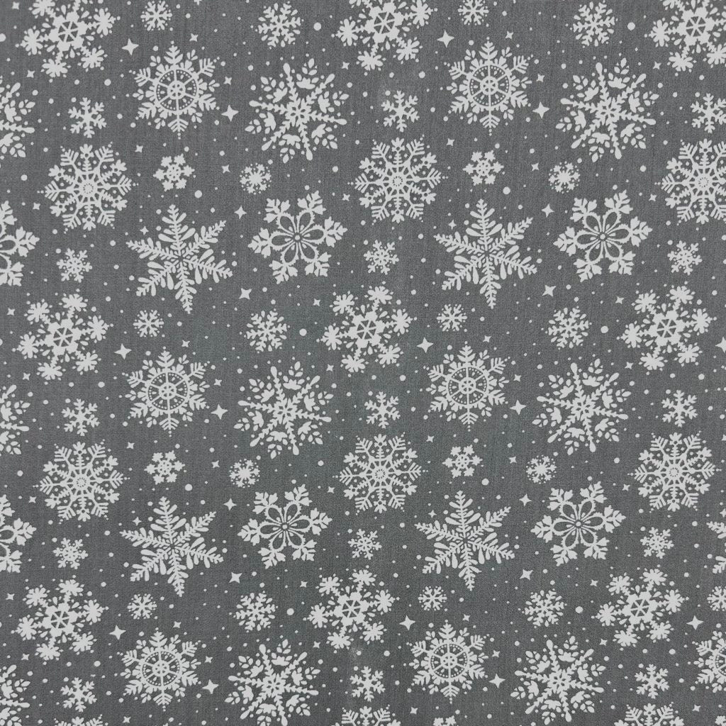 All Over Snowflakes Polycotton Fabric