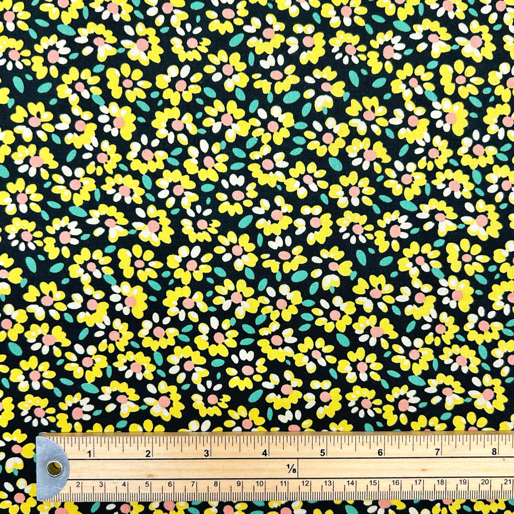 Sunbeam Blooms Cotton Poplin Fabric