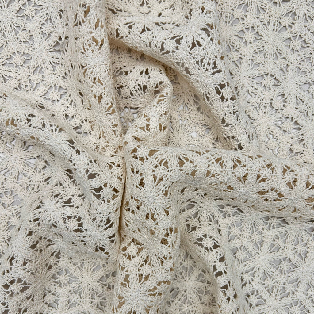 Vintage Floral Crochet Lace Fabric