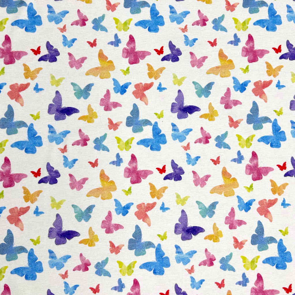 Multicolour Flutter Brushed Cotton Fabric - Pound Fabrics