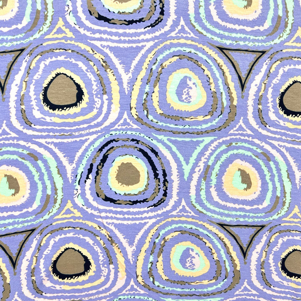 Circle Rings Viscose Jersey Fabric