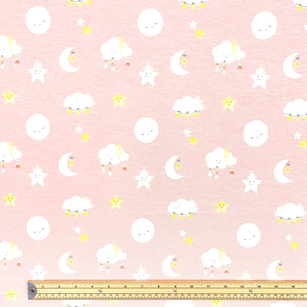 Starry Skies Bamboo Cotton Jersey Fabric