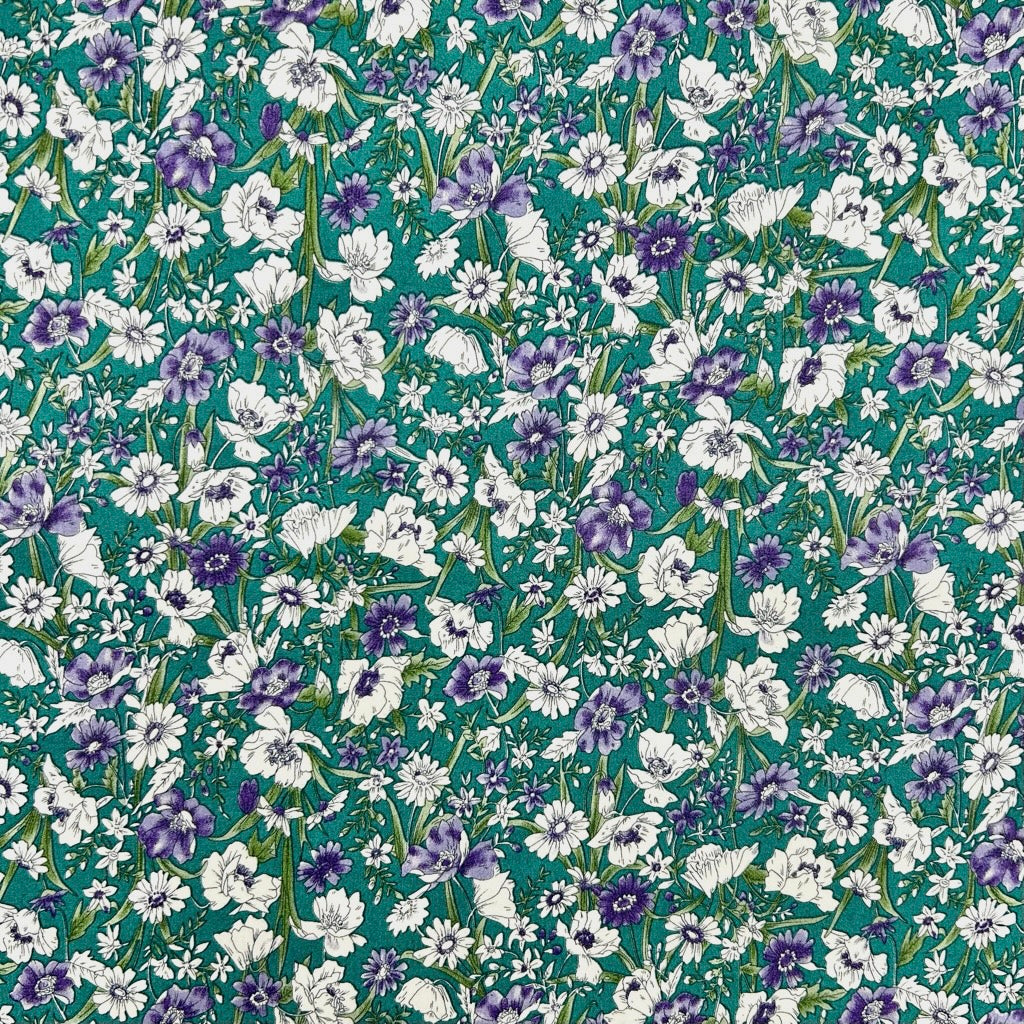 Countryside Garden Rose & Hubble Cotton Poplin Fabric