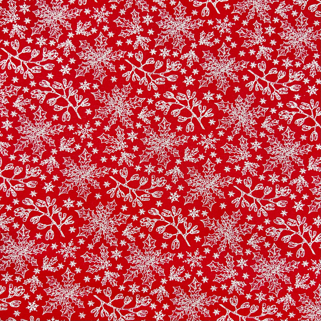 Holly Sprigs Christmas Cotton Fabric