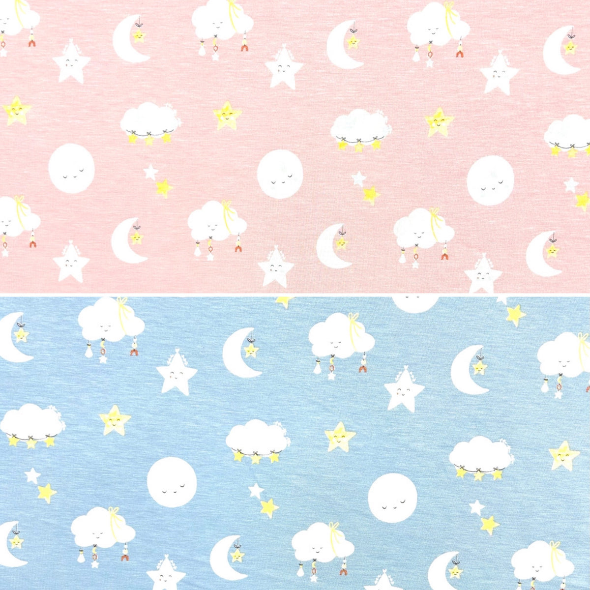 Starry Skies Bamboo Cotton Jersey Fabric