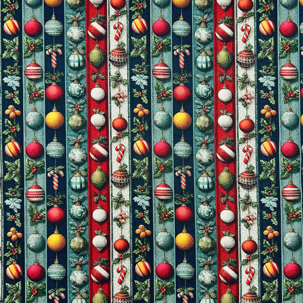 Festive Garland Christmas Cotton Fabric