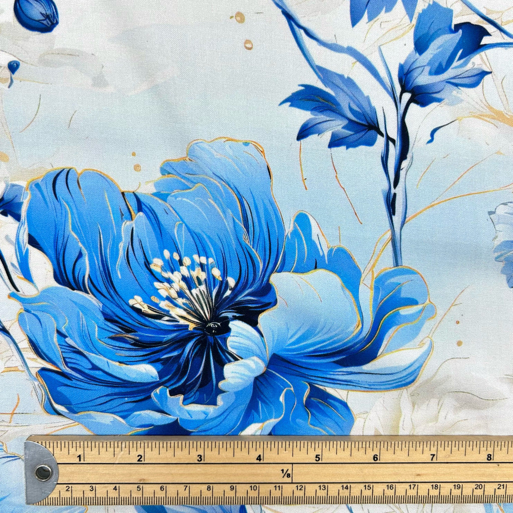 Garden Grace Viscose Challis Fabric