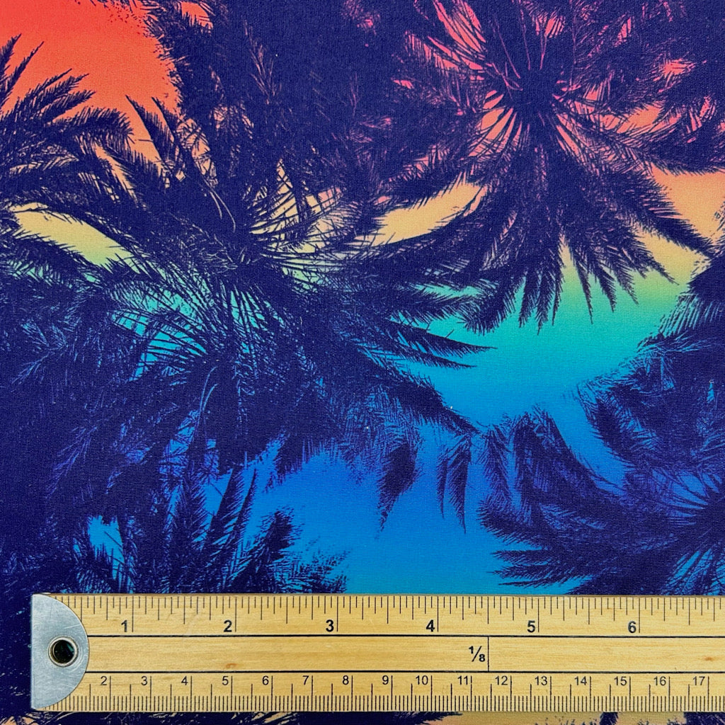 Tropical Sunset Swim Shorts Fabric