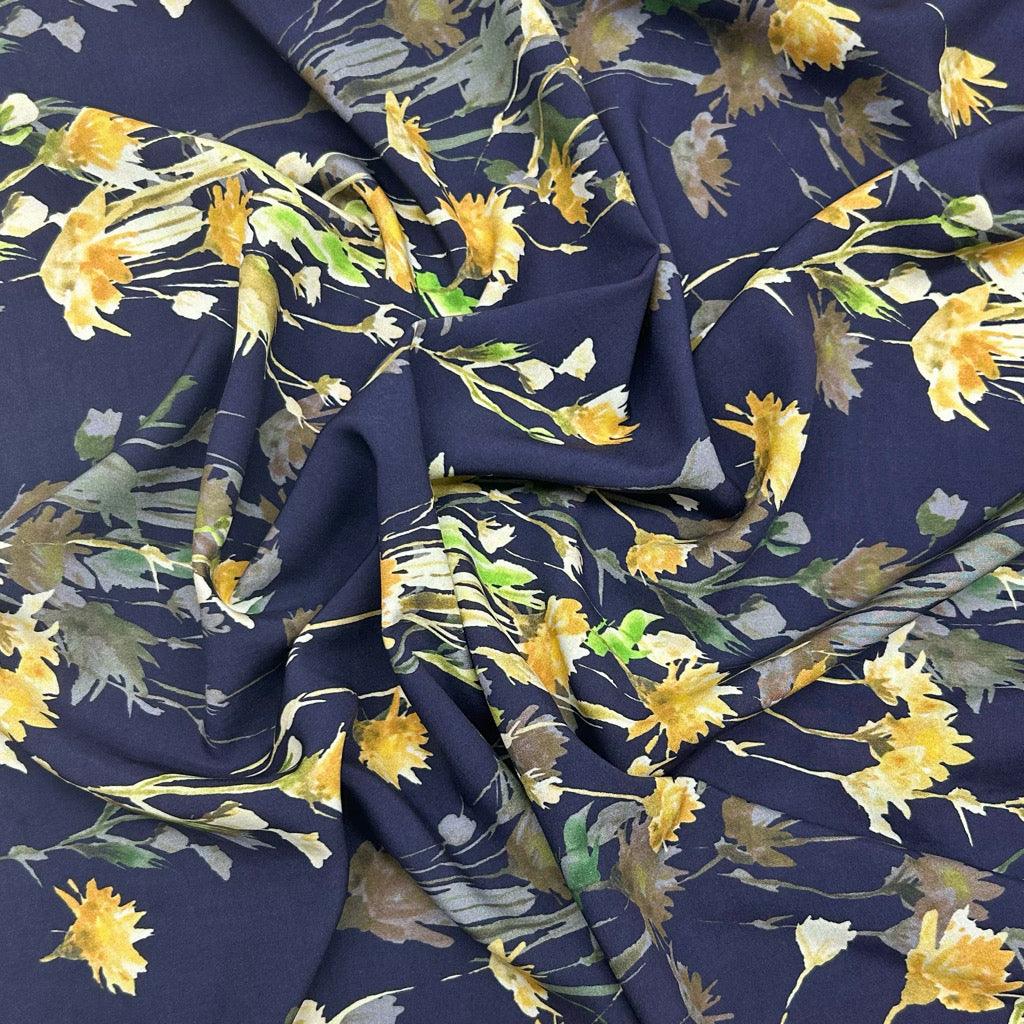 All Over Bouquets Viscose Lawn Fabric - Pound Fabrics