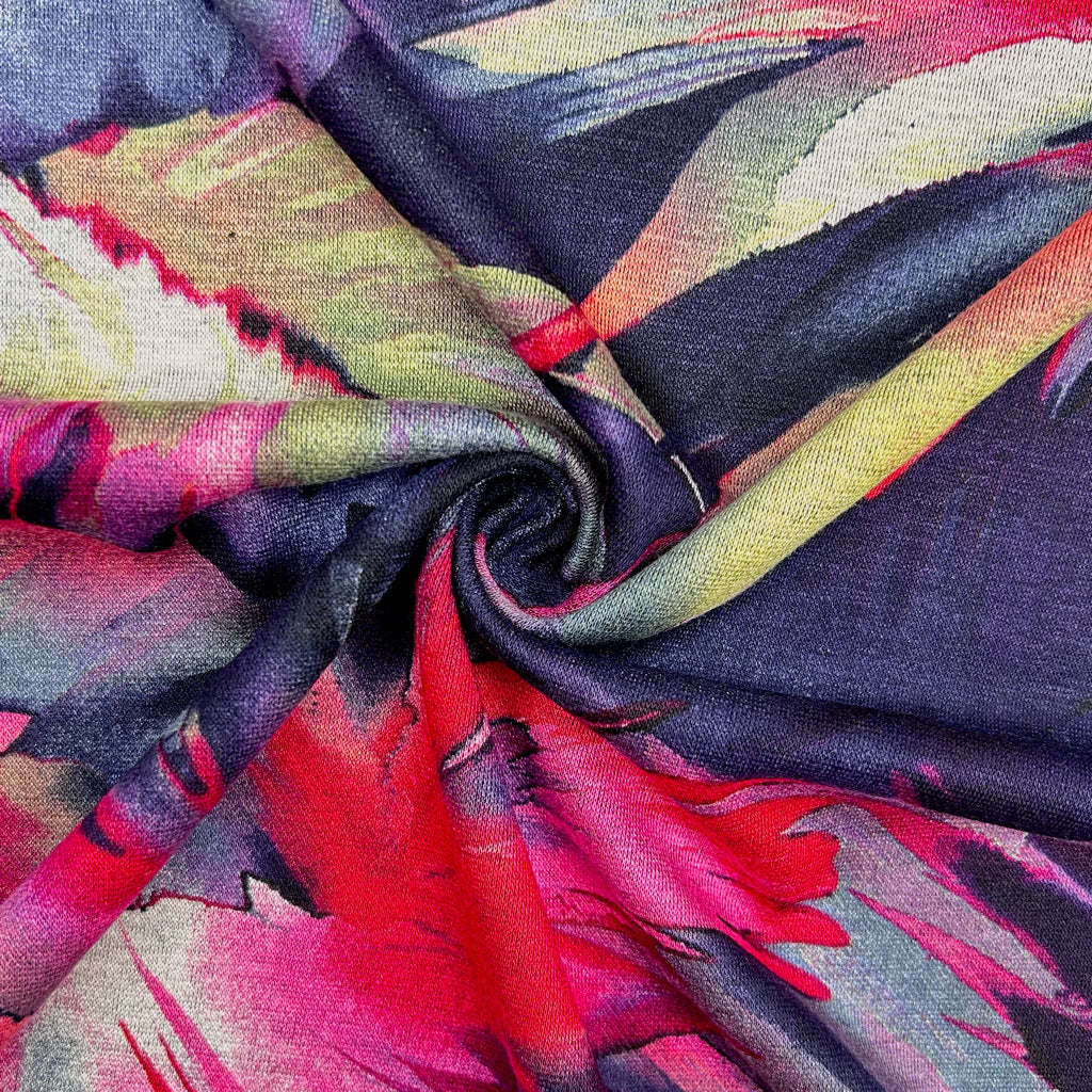 Feathered Garden Digital Modal-Touch Jersey Fabric