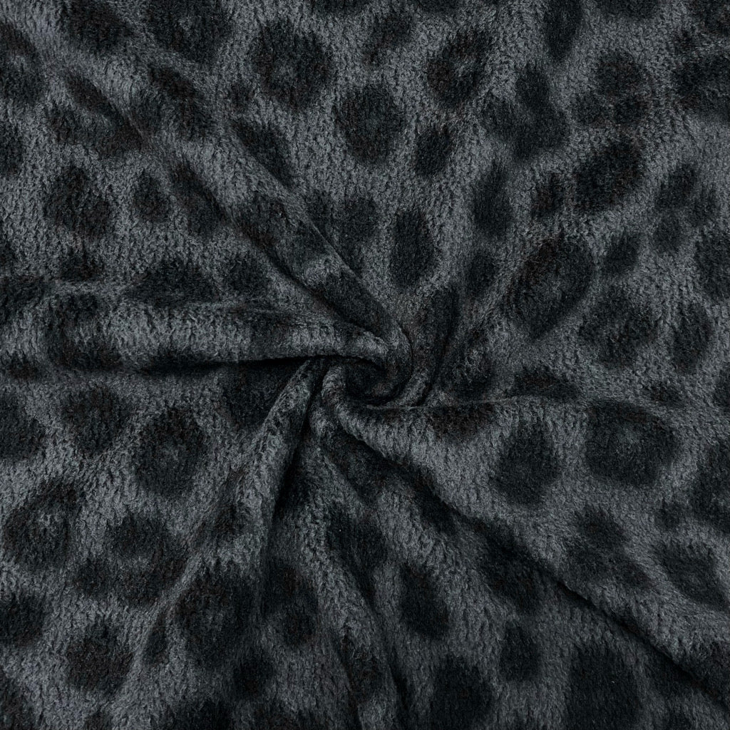Leopard Sherpa Fur Fabric