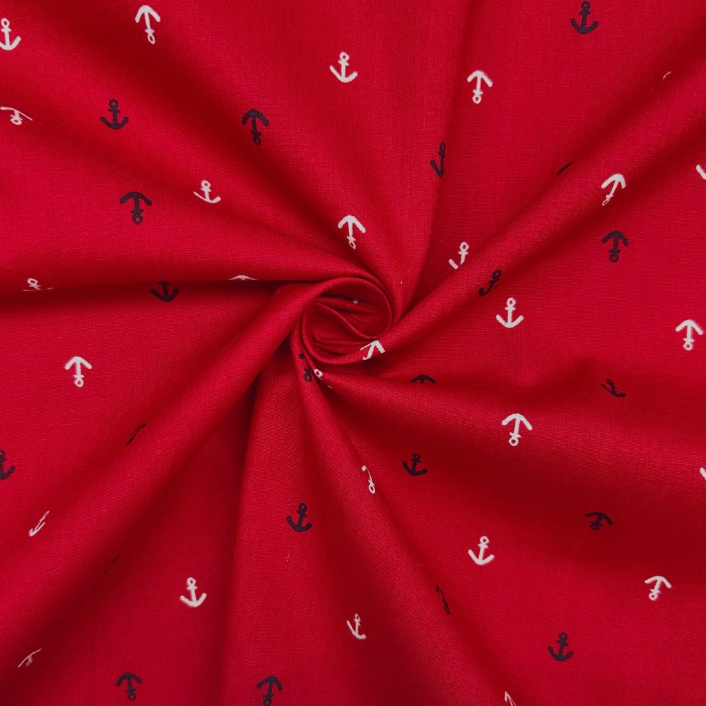 Anchors Away Cotton Poplin Fabric