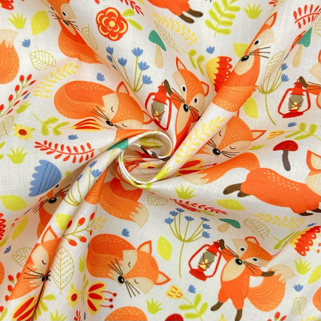 Fox Friends Polycotton Fabric