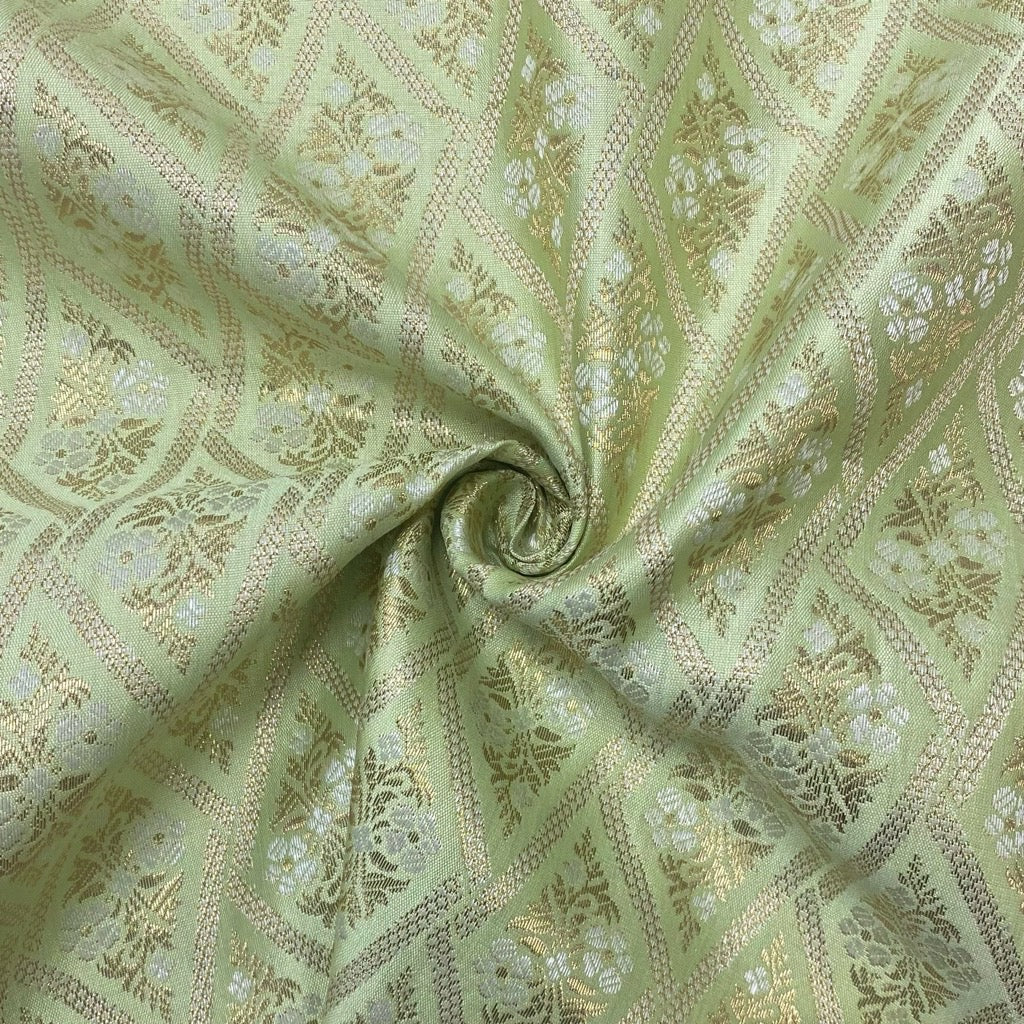 Floral Tiles Brocade Fabric
