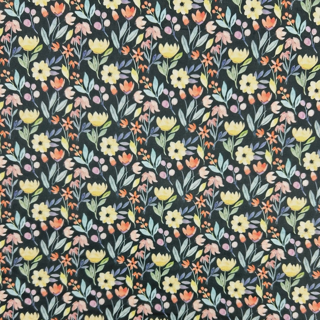 Dusky Petals Cotton Lawn Fabric