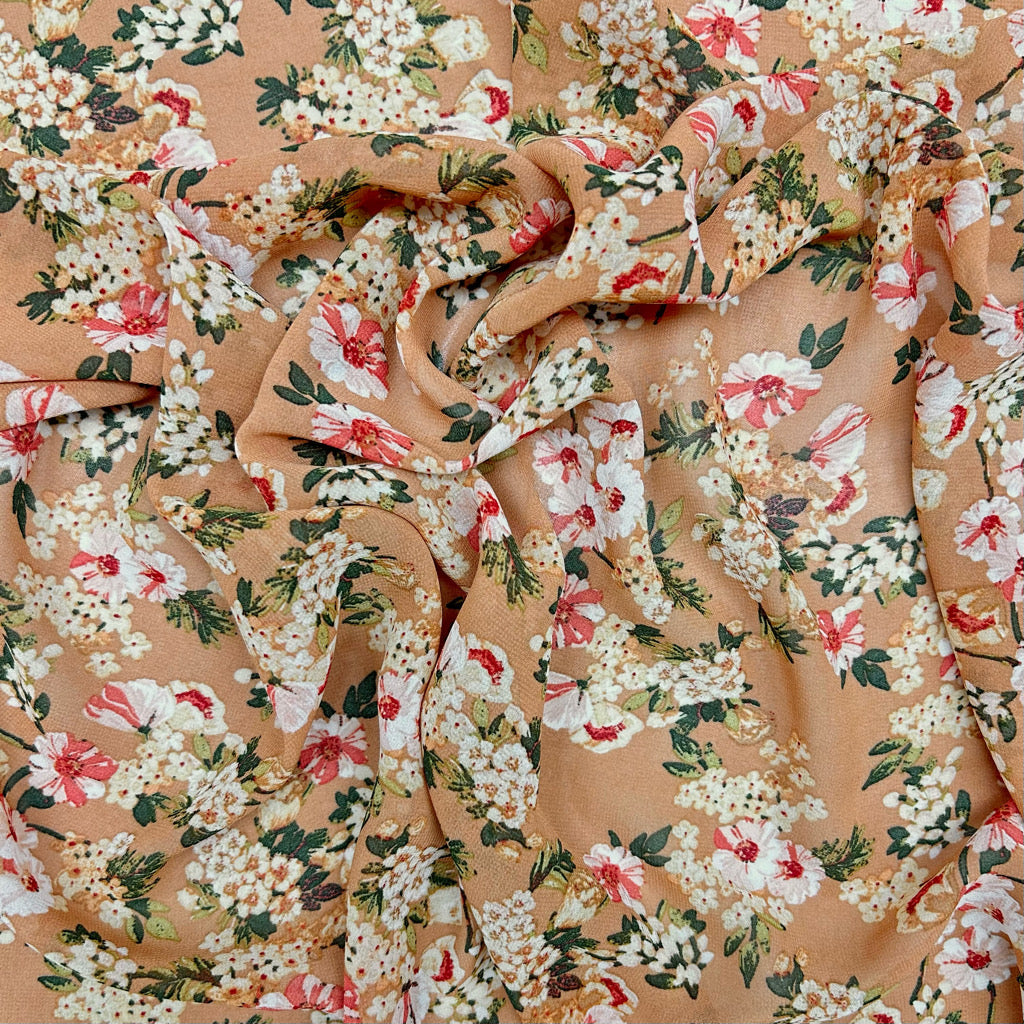 Petite Bouquet Chiffon Fabric