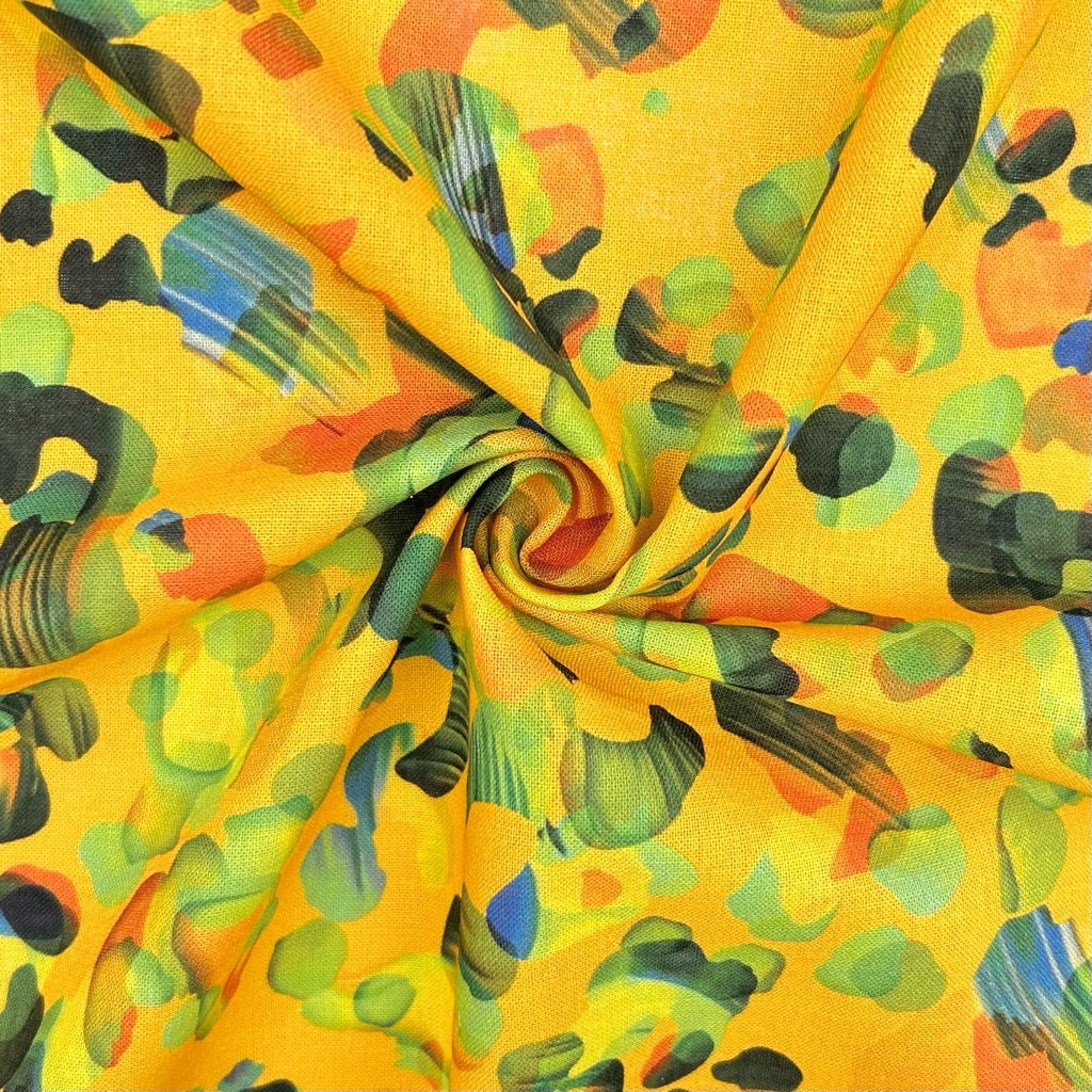 Lush Drops Cotton Linen Blend Fabric