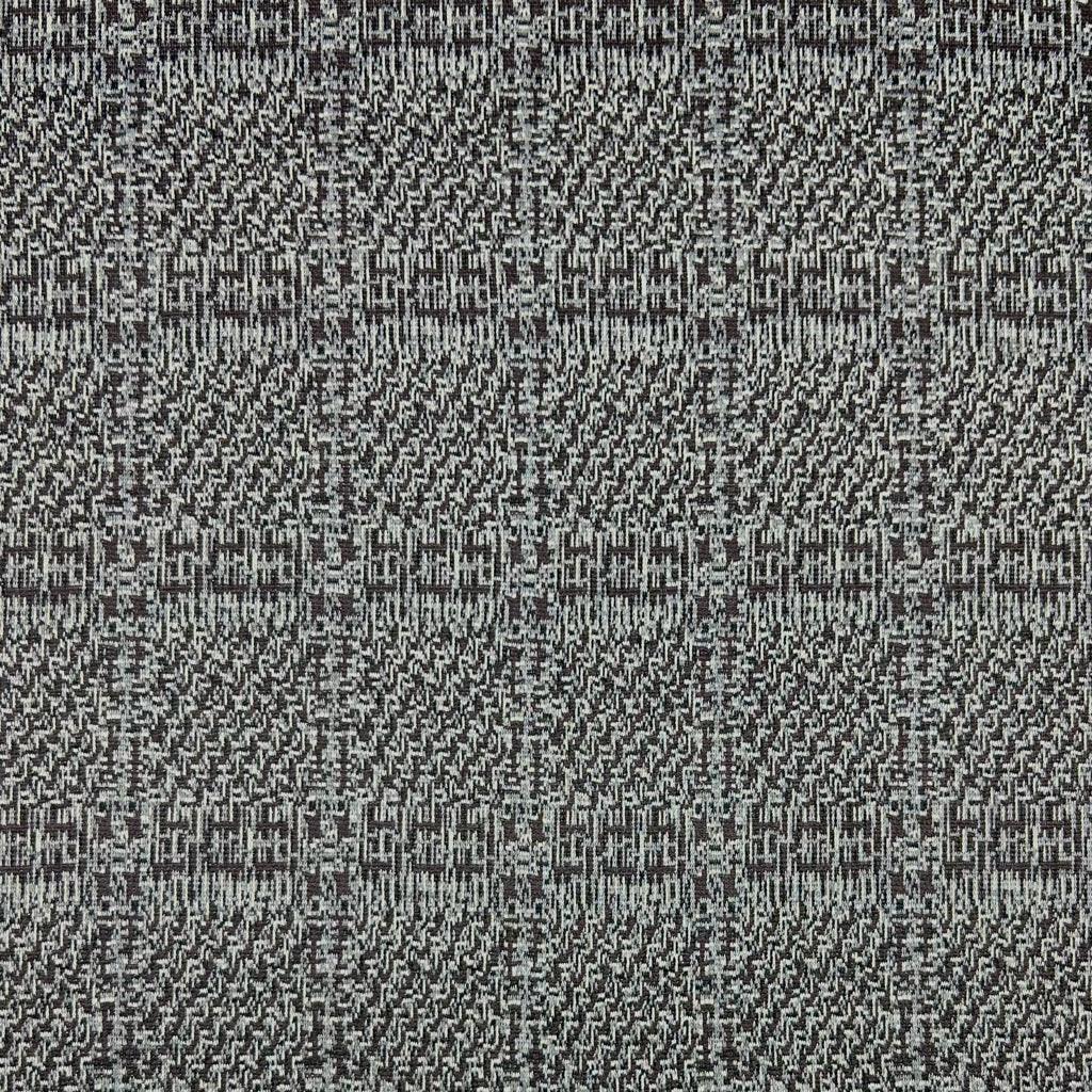 Grey Static Checkered Knit Fabric - Pound Fabrics