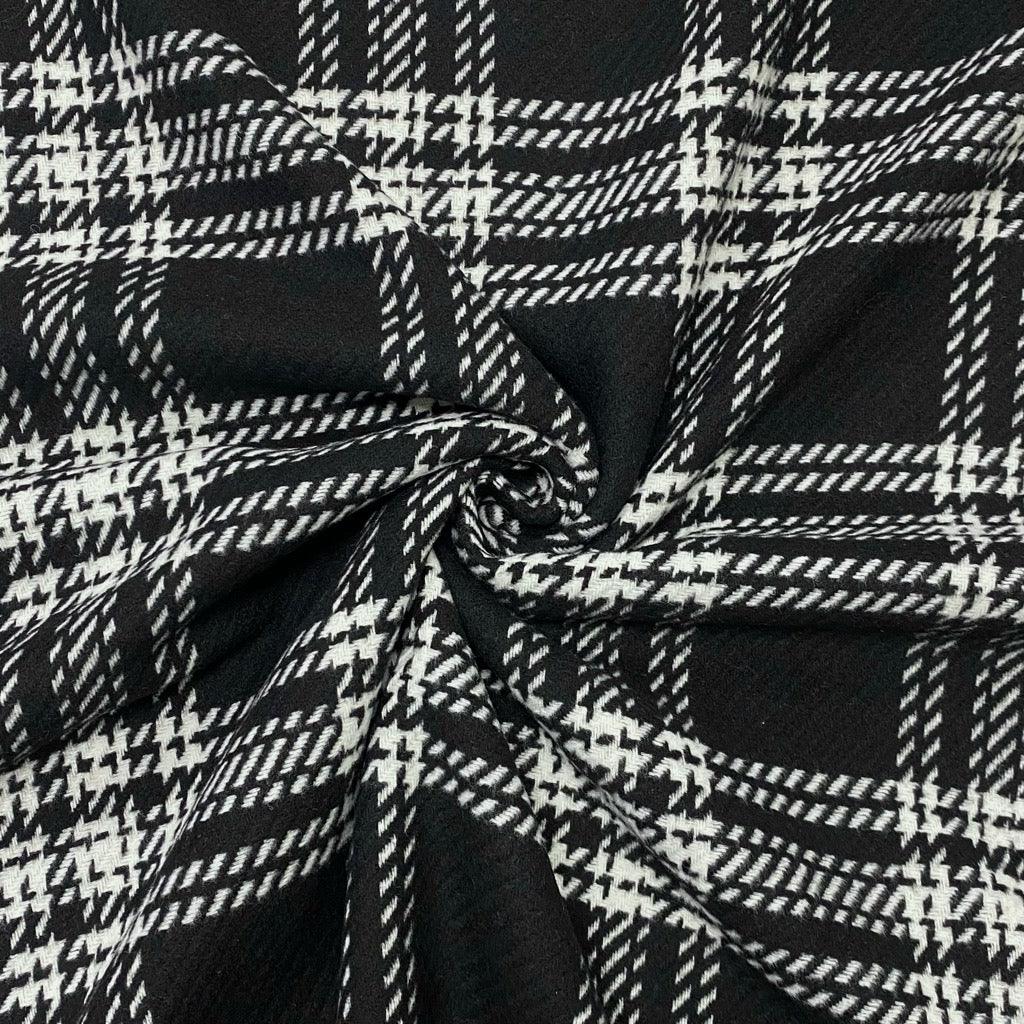 Checkered Dogtooth Wool Blend Fabric - 2 metres for £9.95 #4 - Pound Fabrics