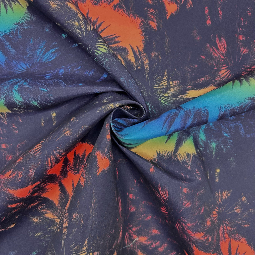 Tropical Sunset Swim Shorts Fabric