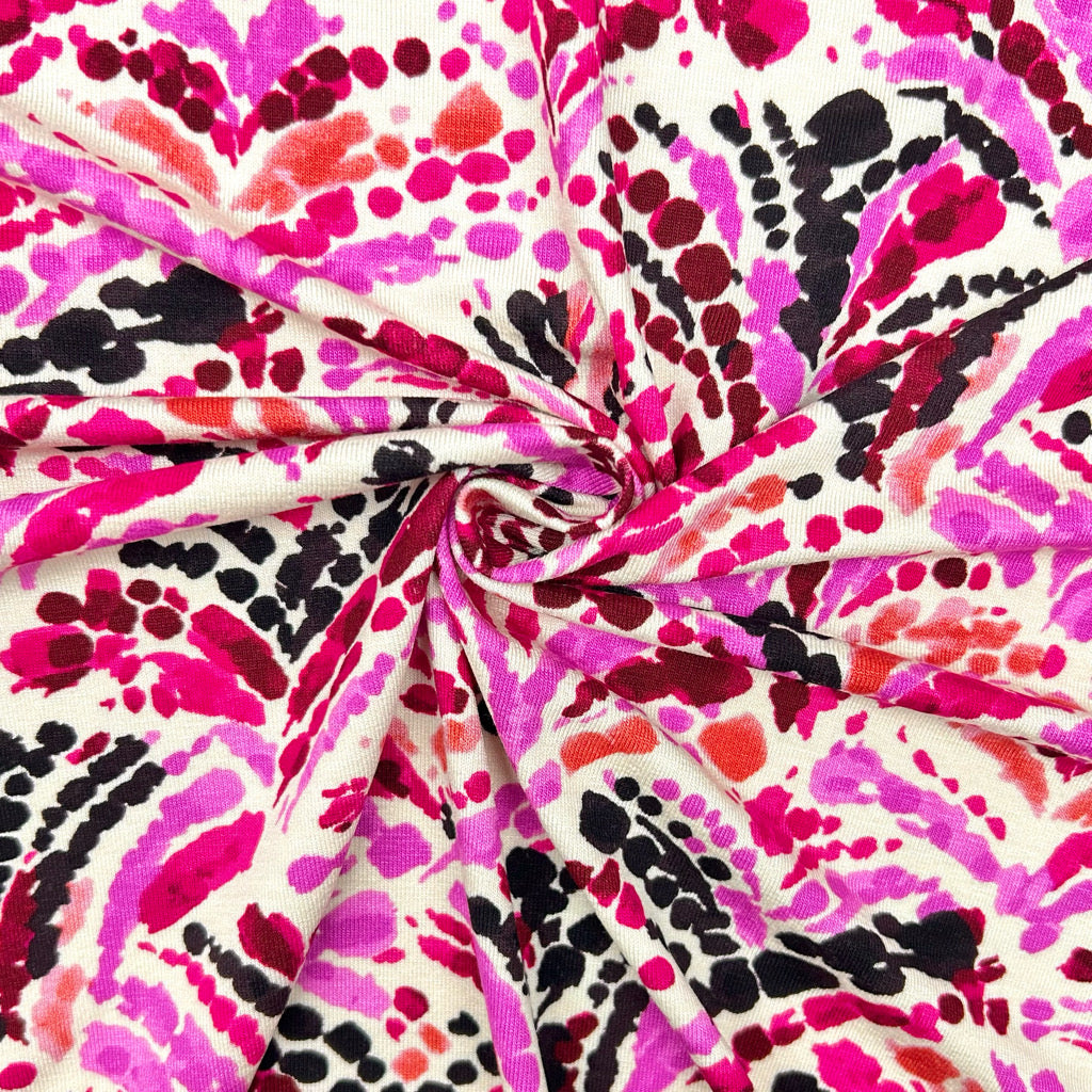 Wild Flourish Viscose Jersey Fabric