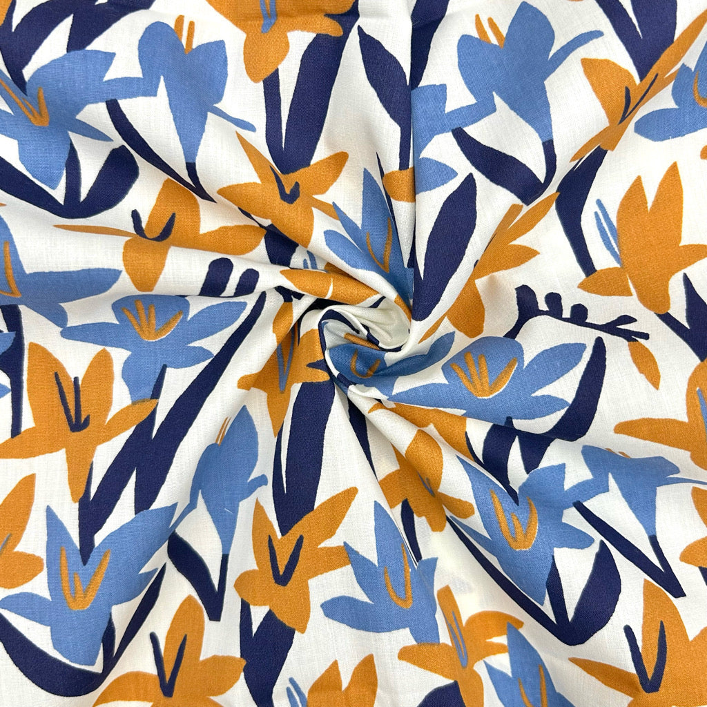 Joyful Bloom Polycotton Fabric - 3m Pre-cut