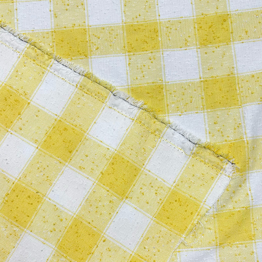 Sunshine Check Boucle Fabric