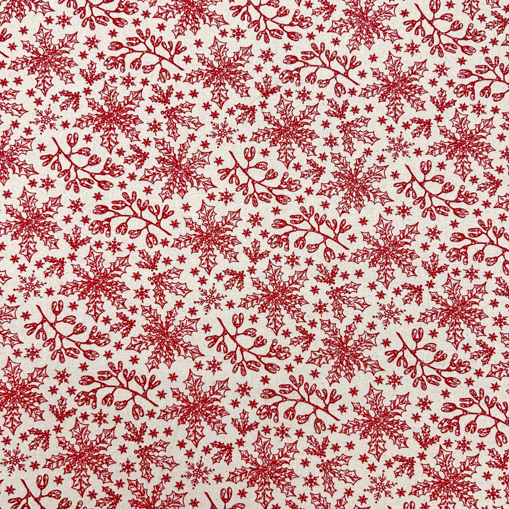 Holly Sprigs Christmas Cotton Fabric