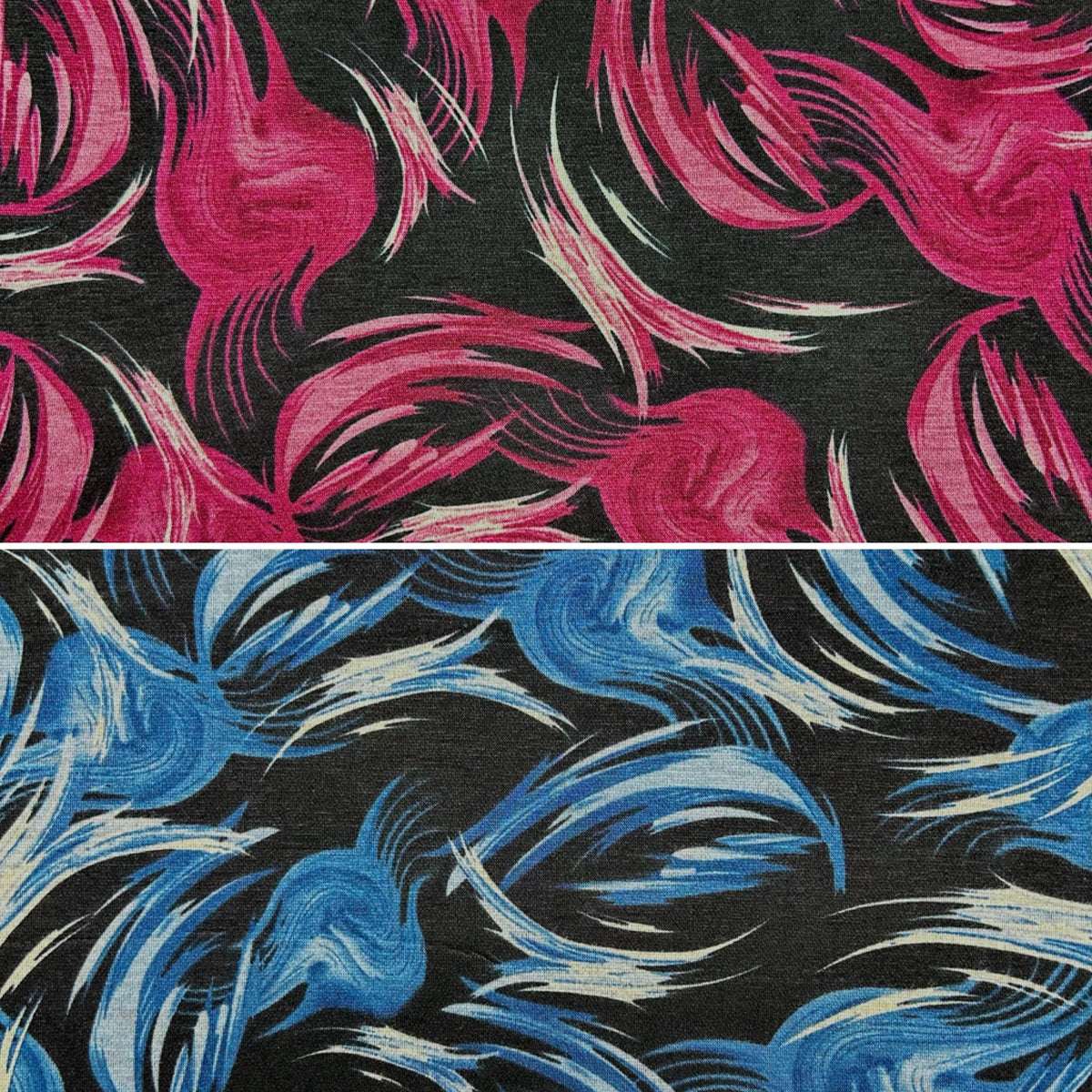 Abstract Feathers Digital Modal-Touch Jersey Fabric