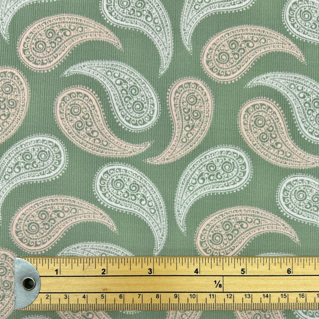 Paisley Curl Needlecord Fabric