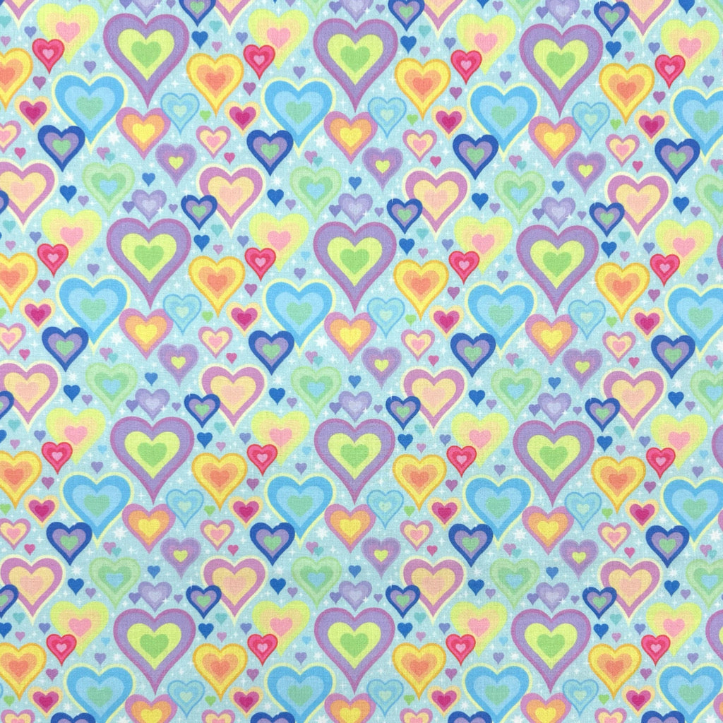 Joyful Hearts Polycotton Fabric